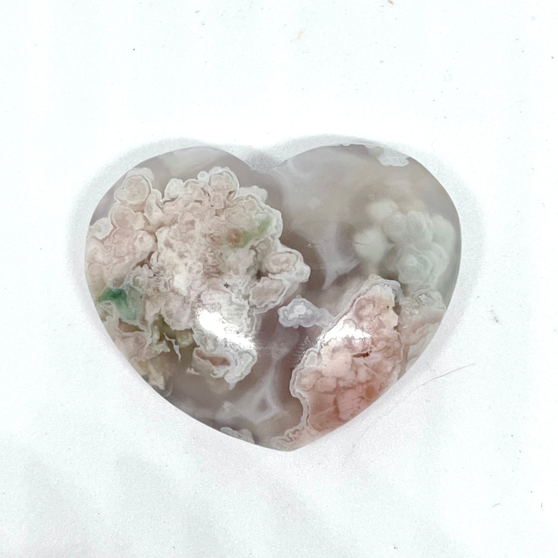 Flower Agate Heart