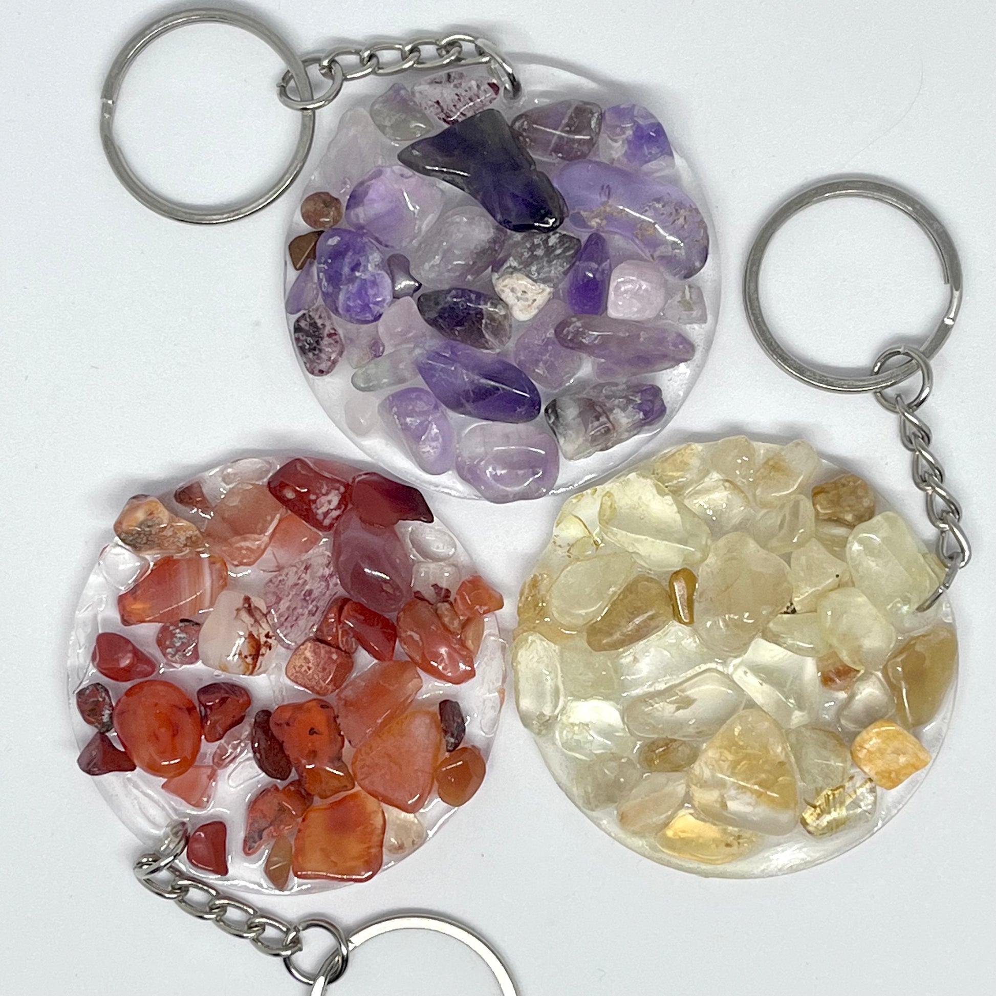 Crystal Chip Keychains