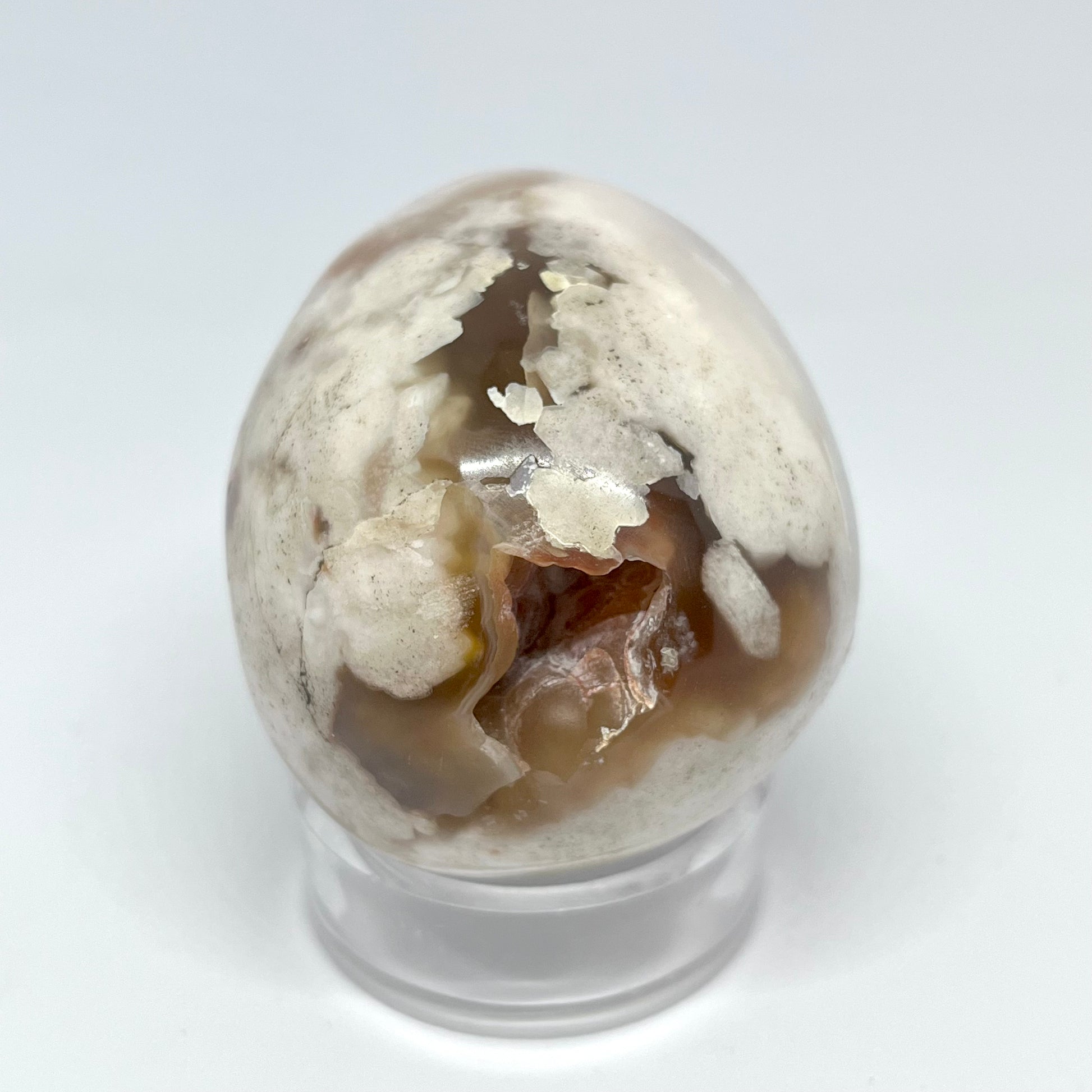 Flower Agate Egg